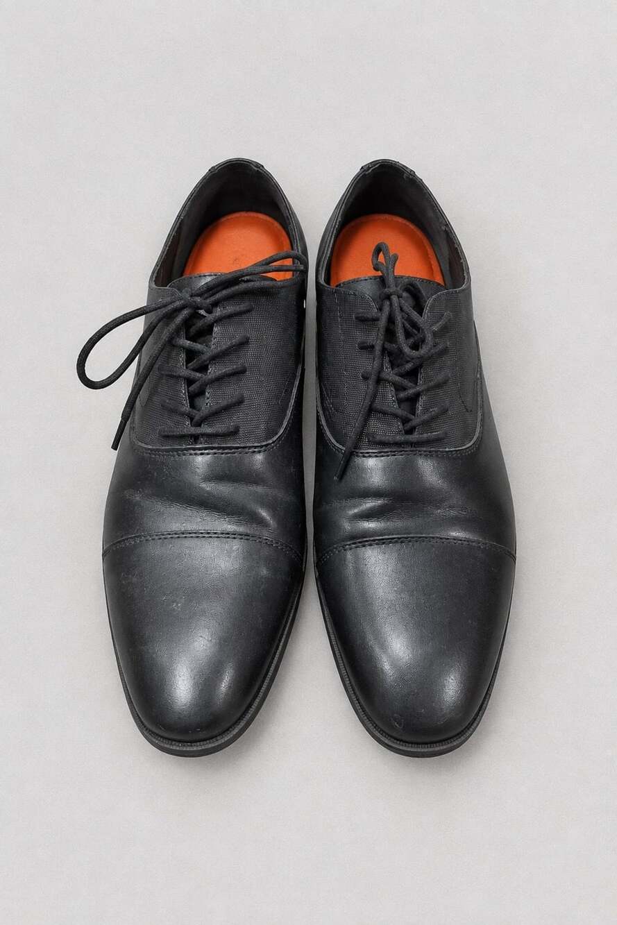 JF J.Ferrar Lennox Size 11M Black Oxford Shoes